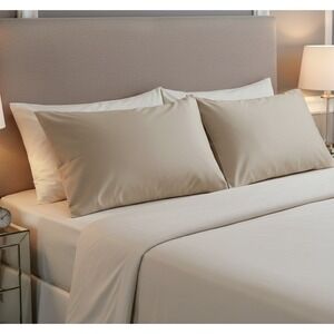 Better Homes and Gardens 300 Thread Count Sateen Pillowcase Set King Size Beige‎
